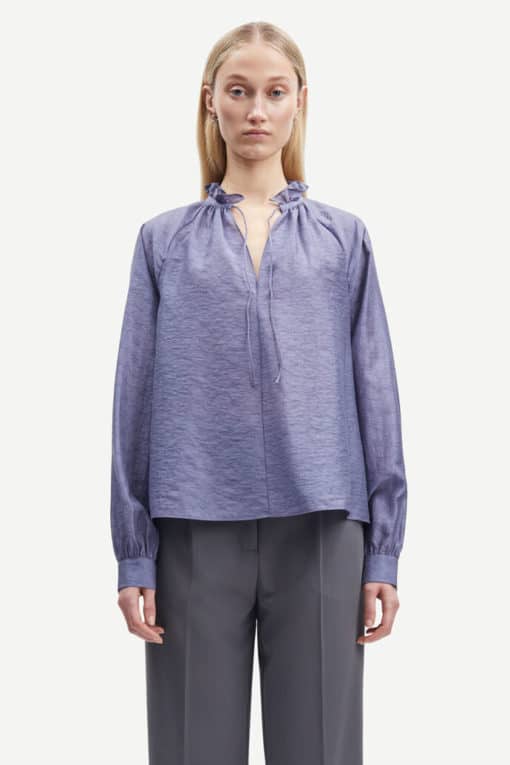 Samsoe & Samsoe Karookhi Blouse Blue Granite Whizz