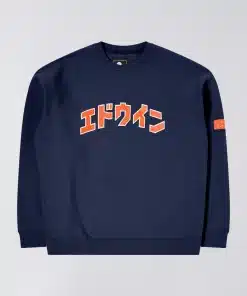 Edwin Katakana Retro Sweat Maritime Blue