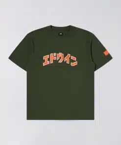 Edwin Katakana Retro T-shirt Kombu Green