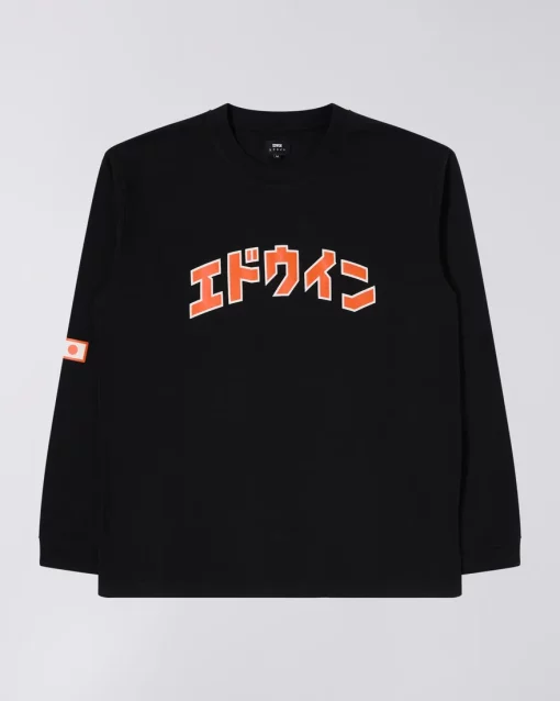 Edwin Katakana Retro Long Sleeve Shirt Black