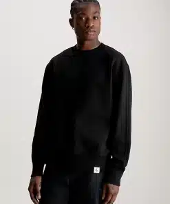 Calvin Klein Cotton Terry Sweatshirt Black