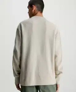 Calvin Klein Relaxed Long Sleeve Waffle T-Shirt Palza Taupe