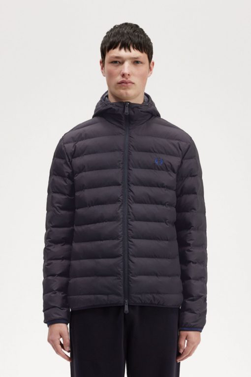 Fred Perry Hooded Insulated Jacket Navy