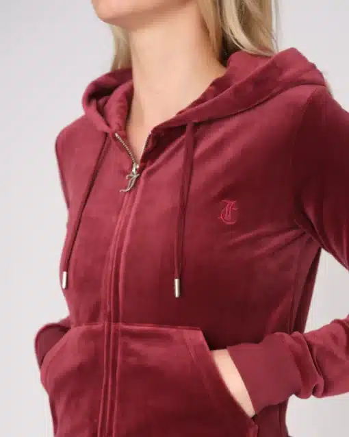 Juicy Couture Classic Velour Robertson Zip Hoodie Tawny Port