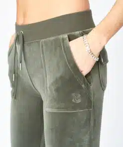 Juicy Couture Classic Velour Del Ray Pocket Pant Thyme