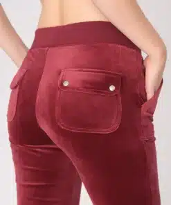 Juicy Couture Classic Velour Del Ray Pocket Pant Tawny Port