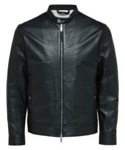 Selected Homme Archive Classic Leather Jacket Black