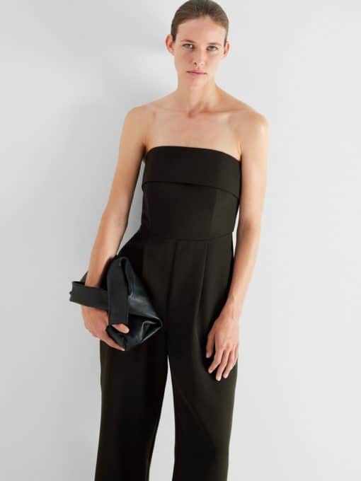 Selected Femme Vinelle Strap Jumpsuit Black