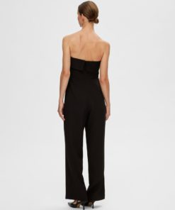 Selected Femme Vinelle Strap Jumpsuit Black