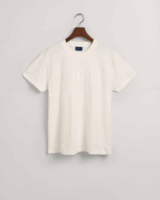Gant Tonal Archive Shield T-shirt Eggshell