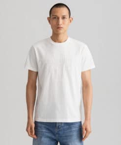 Gant Tonal Archive Shield T-shirt Eggshell
