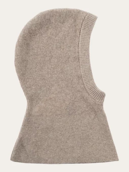 Knowledge Cotton Apparel Wool Balaclava Kelp Melange