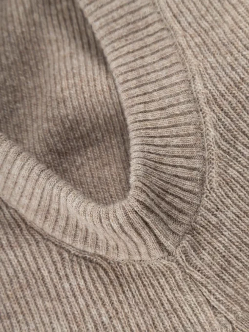 Knowledge Cotton Apparel Wool Balaclava Kelp Melange