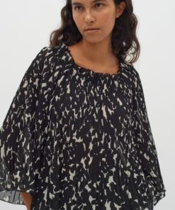 InWear Lendra Blouse Graphic Plisse Strokes