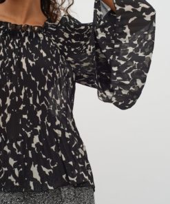 InWear Lendra Blouse Graphic Plisse Strokes