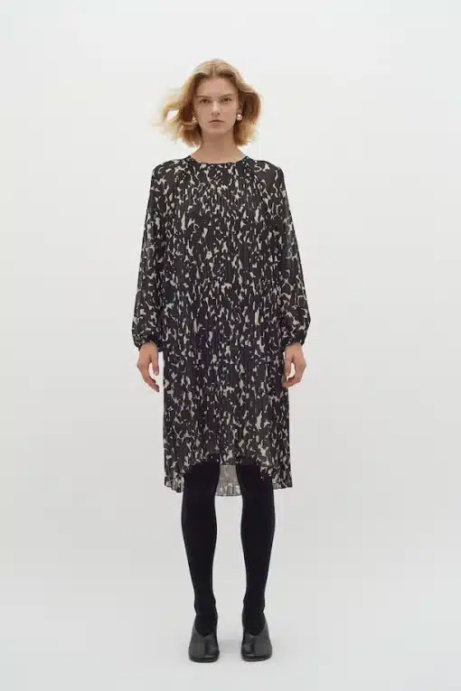 InWear Lendra Dress Graphic Plisse Strokes