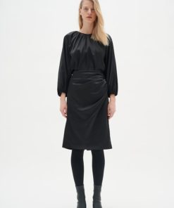InWear Zilky Drape Skirt Black