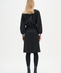 InWear Zilky Drape Skirt Black