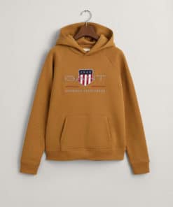 Gant Teens Archive Shield Hood Burnt Sugar