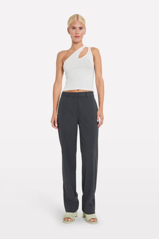Envii Enkafir Pants Grey Melange Pinstripe