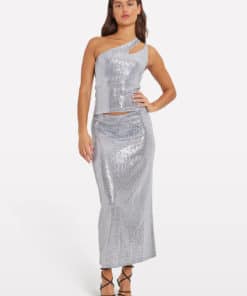 Envii Enpluto Skirt Silver Glitter