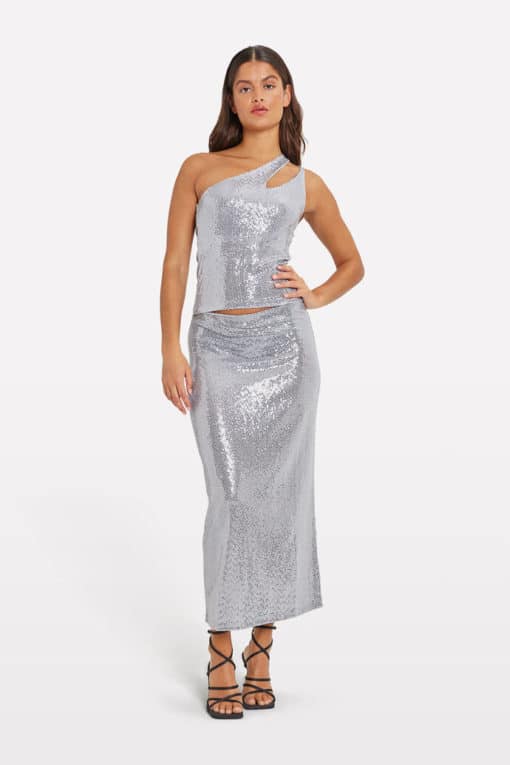 Envii Enpluto Skirt Silver Glitter