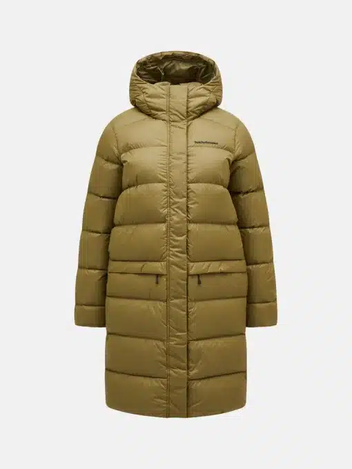 Peak Performance Frost Down Coat Women Snap Green