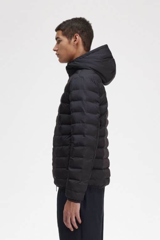 Fred Perry Hooded Insulated Jacket Black