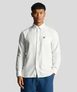 Lyle & Scott Grid Texture Shirt White