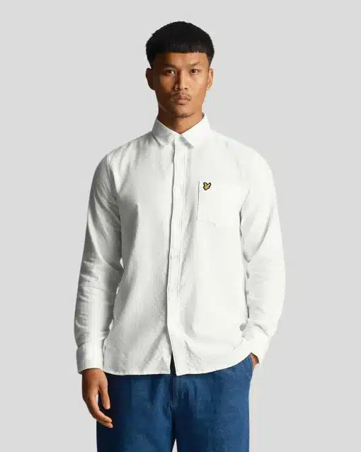 Lyle & Scott Grid Texture Shirt White