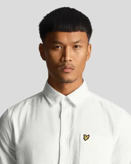 Lyle & Scott Grid Texture Shirt White