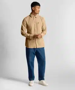 Lyle & Scott Grid Texture Shirt Cairngorms Khaki