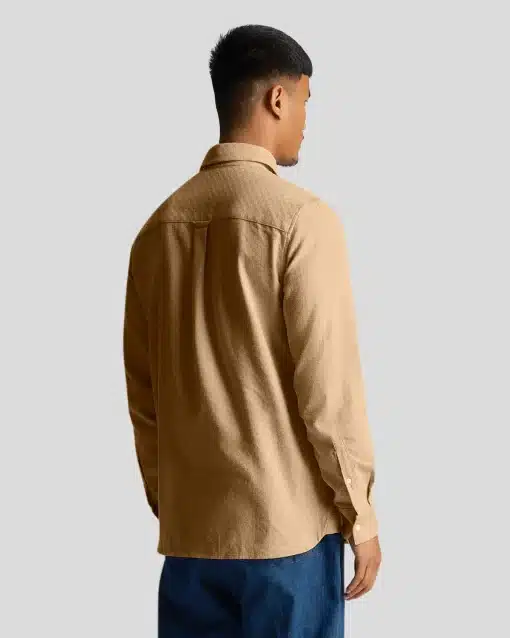 Lyle & Scott Grid Texture Shirt Cairngorms Khaki