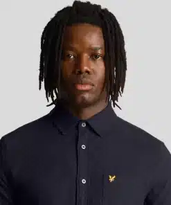 Lyle & Scott Grid Texture Shirt Dark Navy