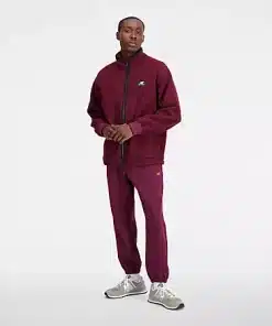 New Balance Athletics Polar Fleece Full Zip Burgundy