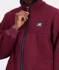 New Balance Athletics Polar Fleece Full Zip Burgundy
