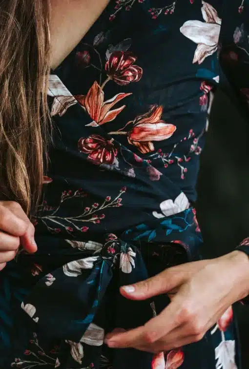 Nakoa Print Wrap Dress Versailles