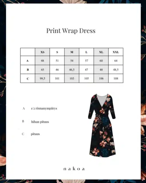 Nakoa Print Wrap Dress Versailles
