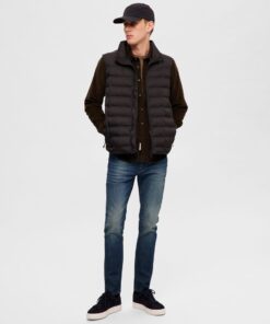 Selected Homme Barry Quilted Gilet Black