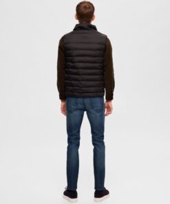 Selected Homme Barry Quilted Gilet Black