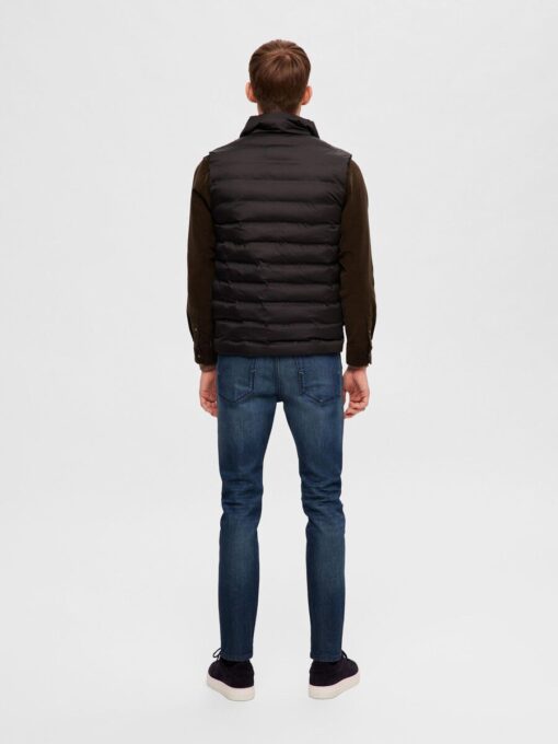 Selected Homme Barry Quilted Gilet Black