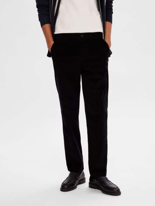 Selected Homme Straight Miles Corduroy Pants Black