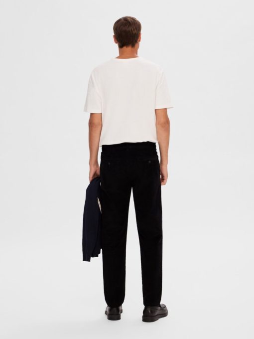 Selected Homme Straight Miles Corduroy Pants Black
