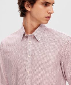 Selected Homme Slimsoho Aop Shirt White