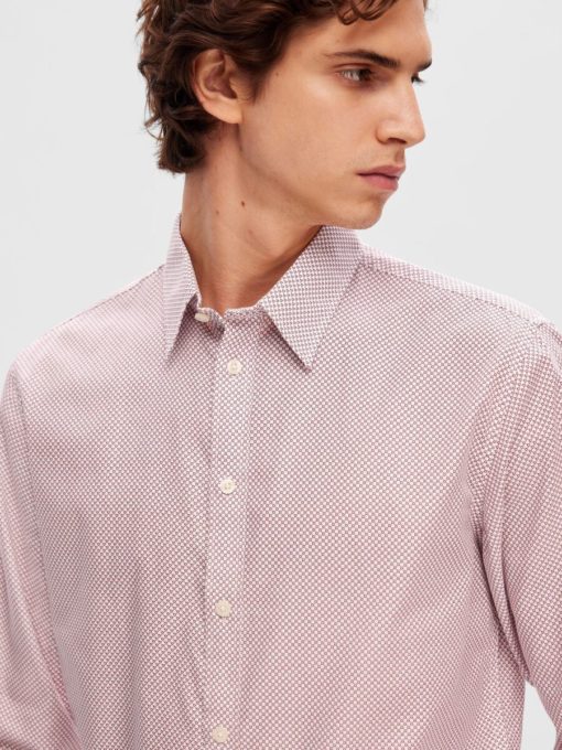 Selected Homme Slimsoho Aop Shirt White