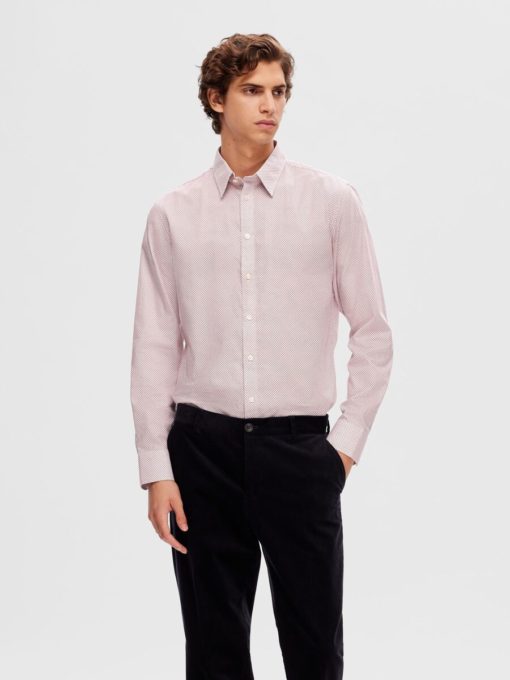 Selected Homme Slimsoho Aop Shirt White