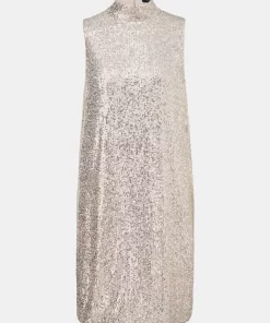 Comma, Sequin Dress Beige