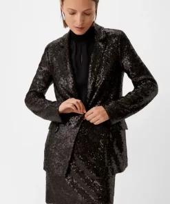 Comma, Sequin Blazer Black