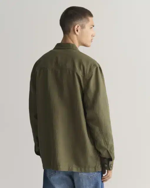 Gant Twill Overshirt Juniper Green