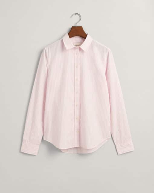 Gant Woman Reg Poplin Striped Shirt Light Pink